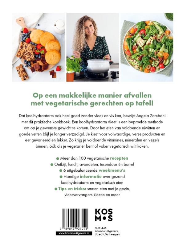 Achterkant van Lekker afvallen met minder koolhydraten Vega