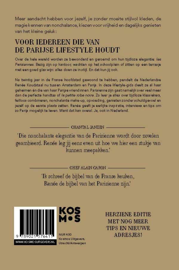 Achterkant van Leef als een Parisienne