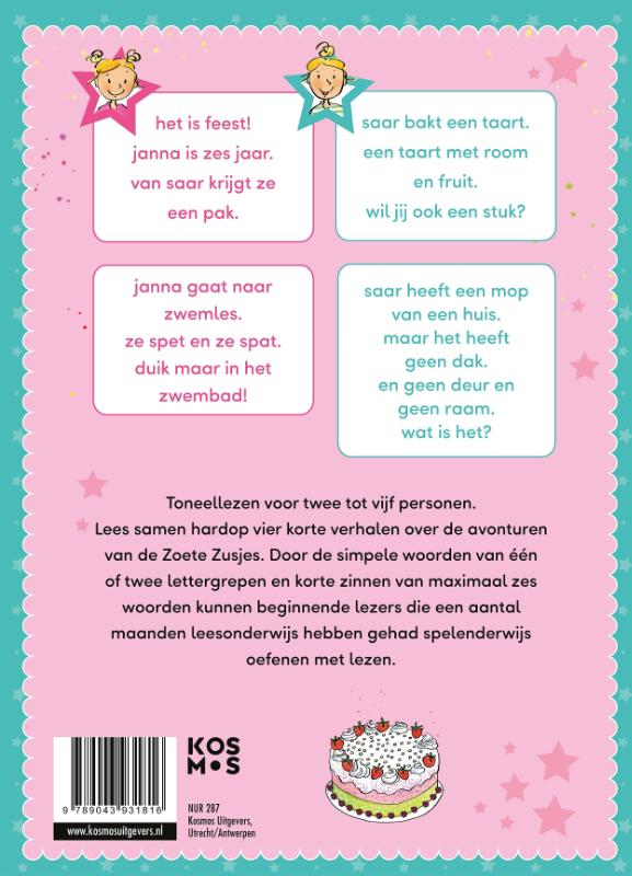 Achterkant van Samen lezen met de Zoete Zusjes