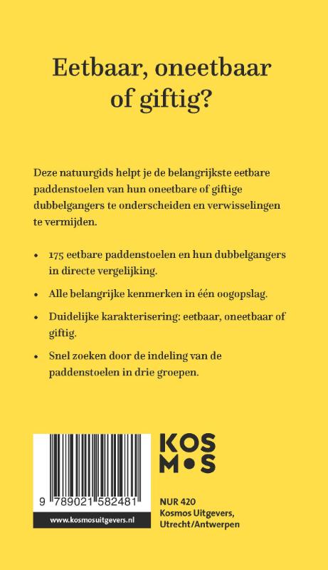 Achterkant van Eetbare en giftige paddenstoelen