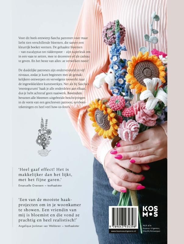 Achterkant van Bloemen haken