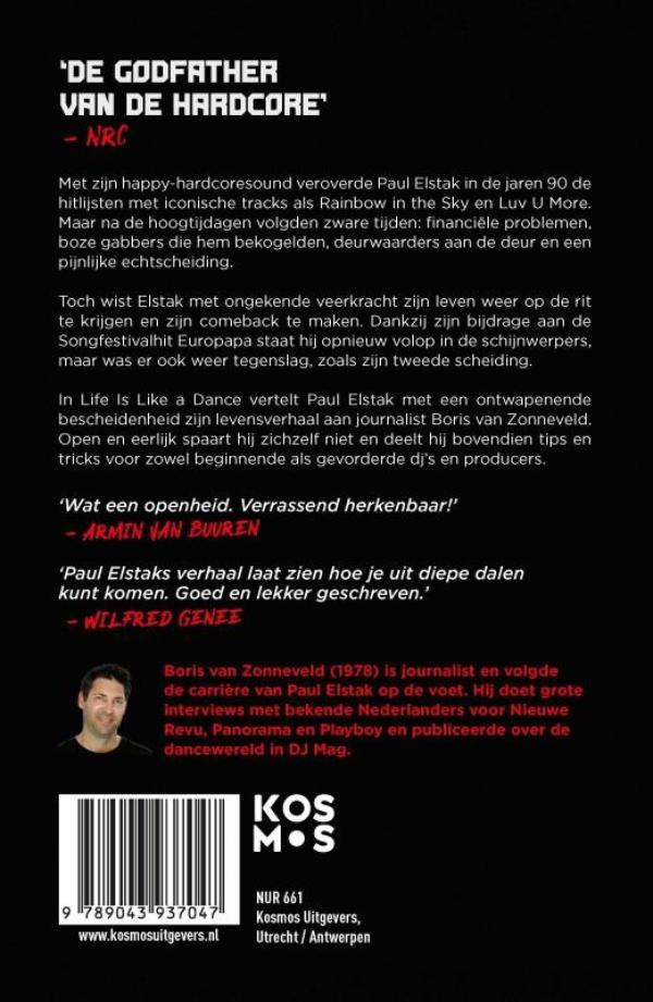 Achterkant van Life Is Like a Dance - Paul Elstak