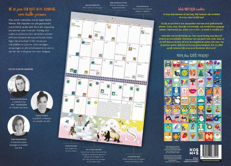 Achterkant van De handigste Super Family Planner 2026