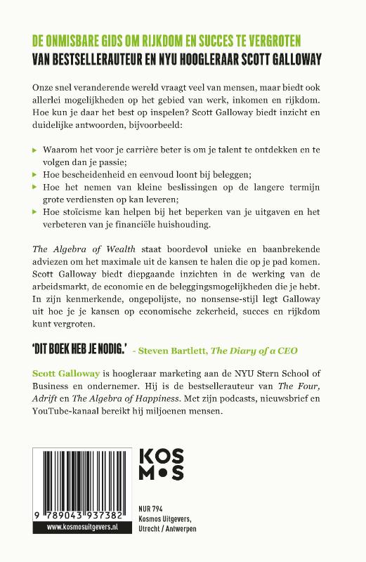 Achterkant van The Algebra of Wealth