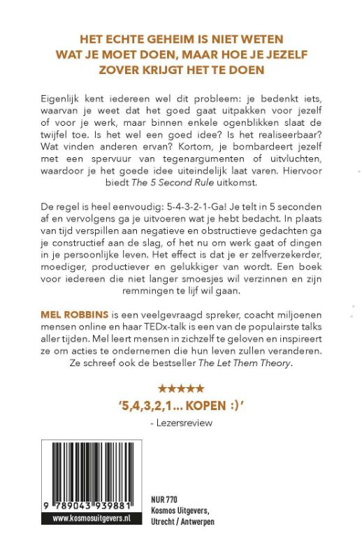 Achterkant van The 5 Second Rule