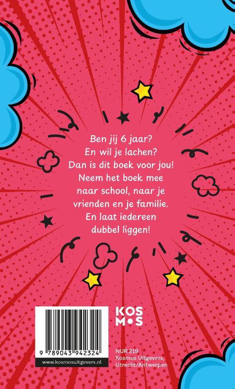 Achterkant van Hilarische moppen voor kids van 6 jaar