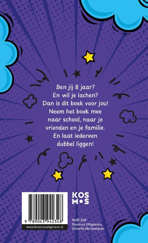 Achterkant van Hilarische moppen voor kids van 8 jaar