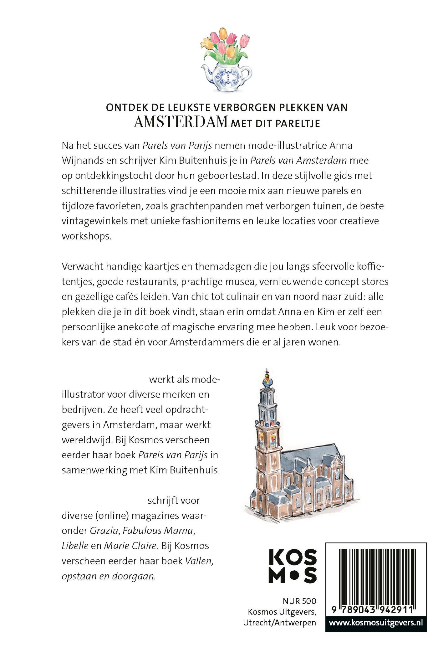 Achterkant van Parels van Amsterdam