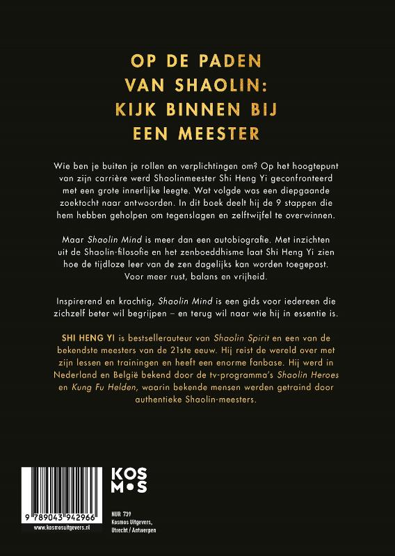Achterkant van Shaolin Mind