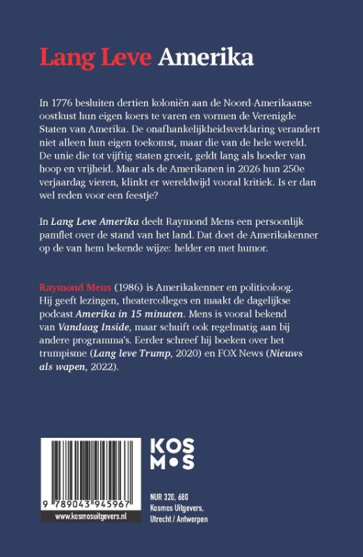 Achterkant van Lang leve Amerika