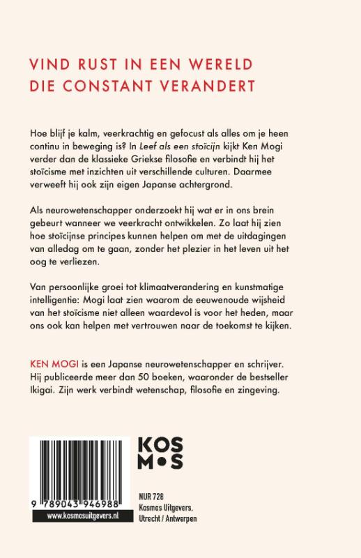 Achterkant van Leef als een stoïcijn