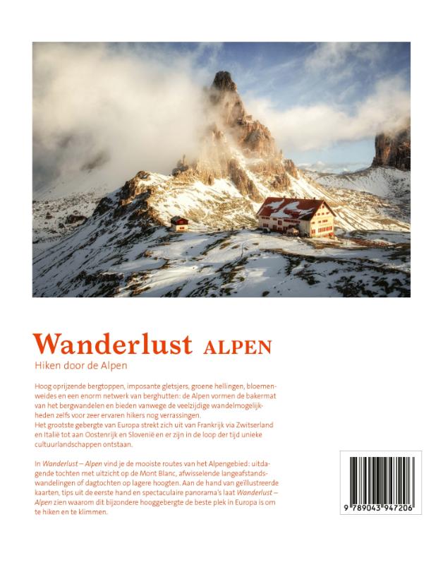 Achterkant van Wanderlust - Alpen