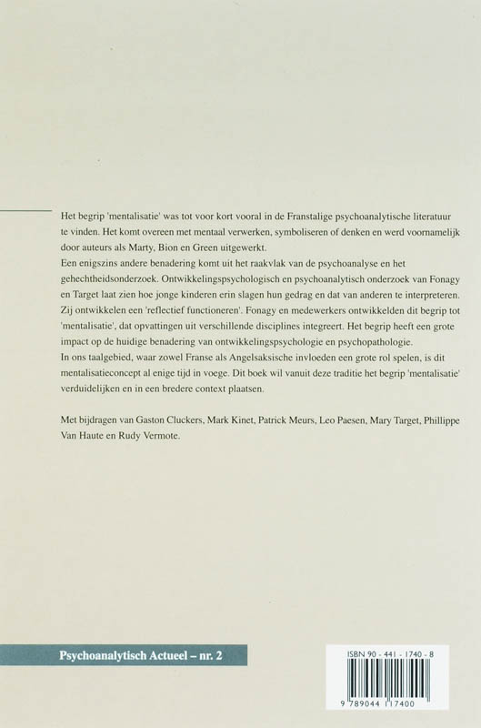 Achterkant van Mentalisatie