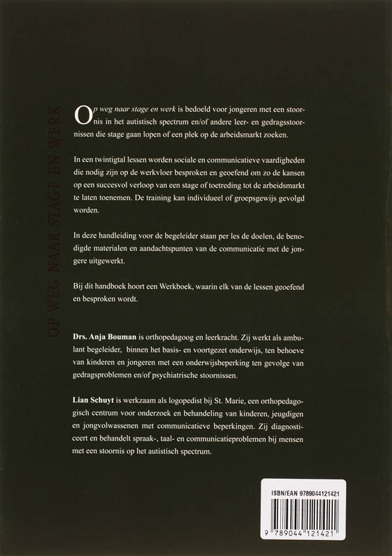 Achterkant van Handboek begeleider