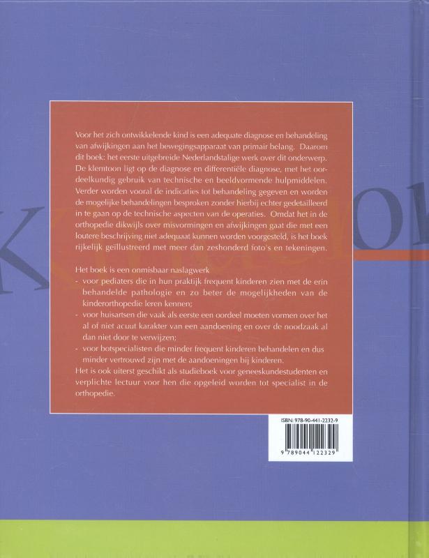 Achterkant van Leerboek kinderorthopedie