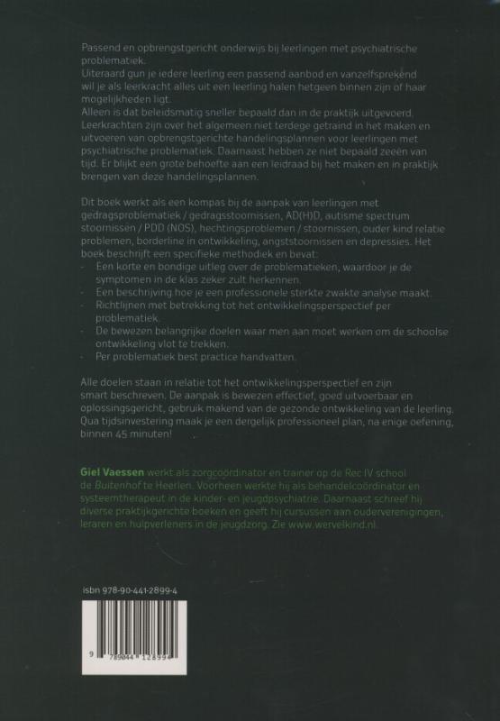 Achterkant van Psychiatrie in de klas