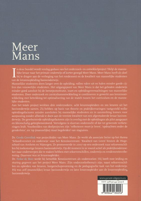 Achterkant van Meer mans