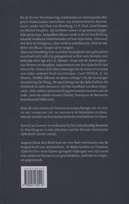 Achterkant van Van de stijl en het overzicht tot de driehoek
