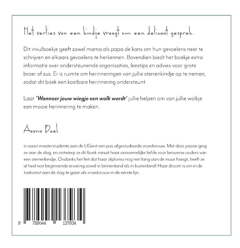 Achterkant van Wanneer jouw wiegje een wolk wordt