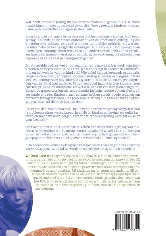 Achterkant van Autisme en probleemgedrag