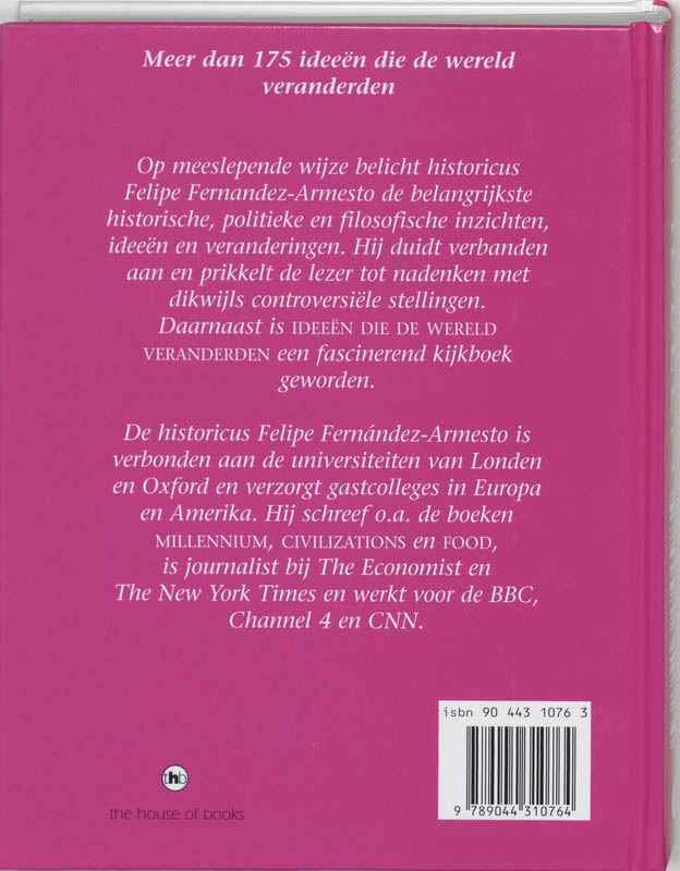 Achterkant van Ideeen die de wereld veranderden