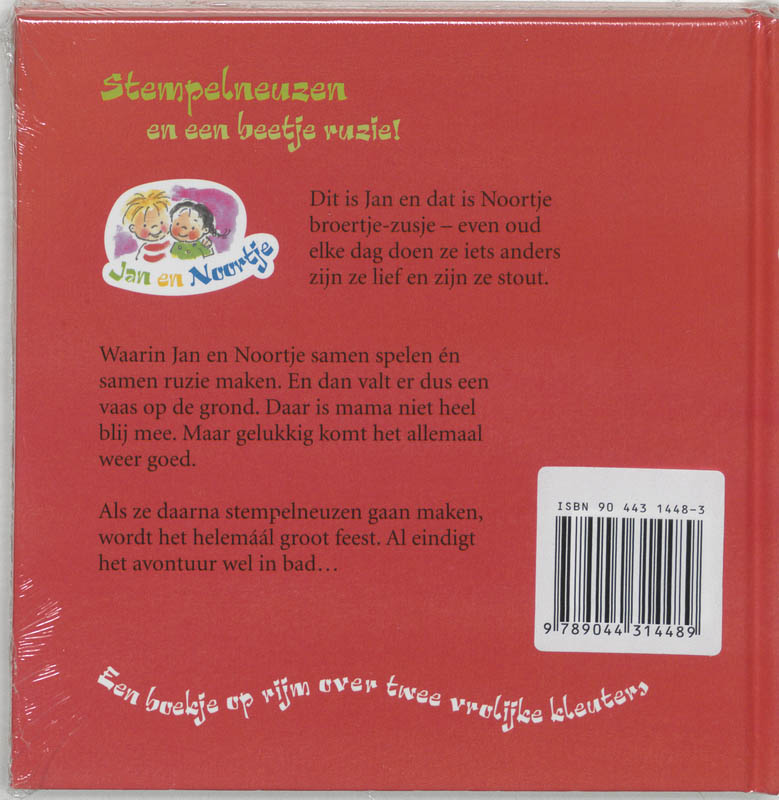Achterkant van Jan & Noortje Stempelneuzen, beetje ruzie 2 ex