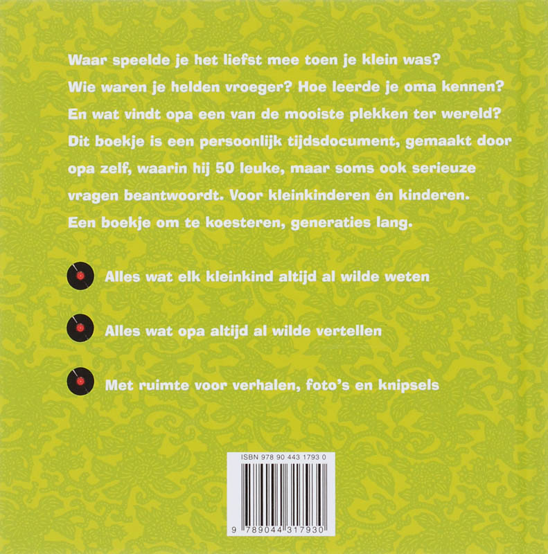 Achterkant van Het Opaboekje