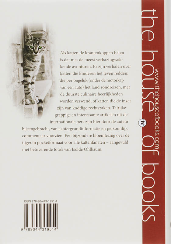 Achterkant van De kat die van ansjovis hield