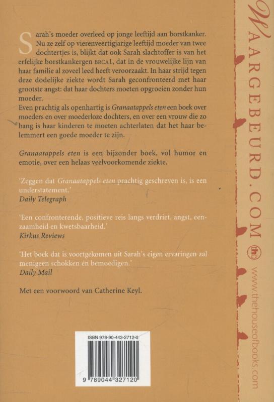 Achterkant van Granaatappels eten