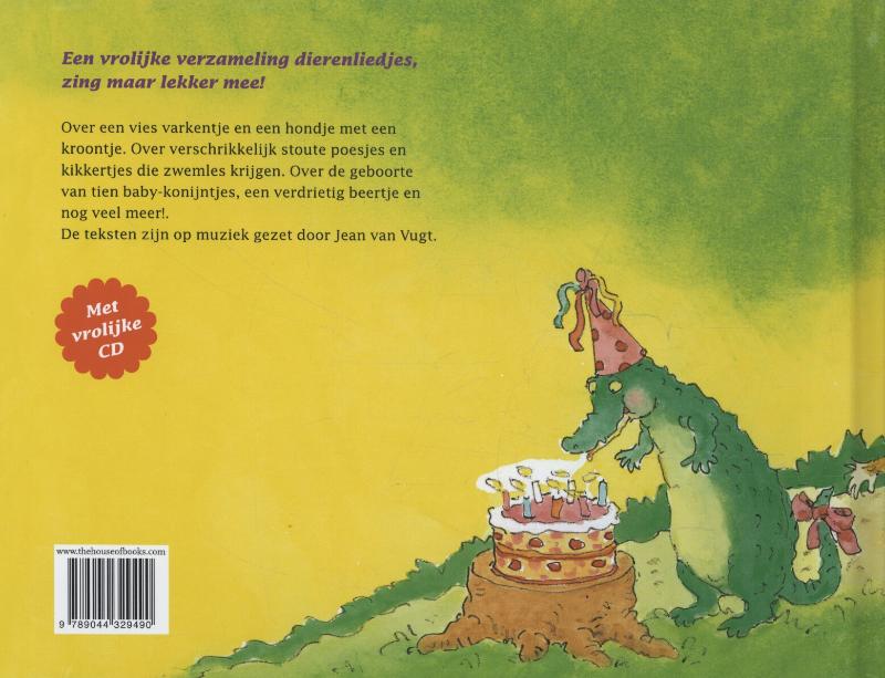 Achterkant van Zing je mee-boek