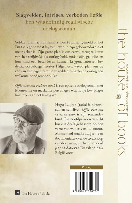 Achterkant van Offer voor een verloren zaak