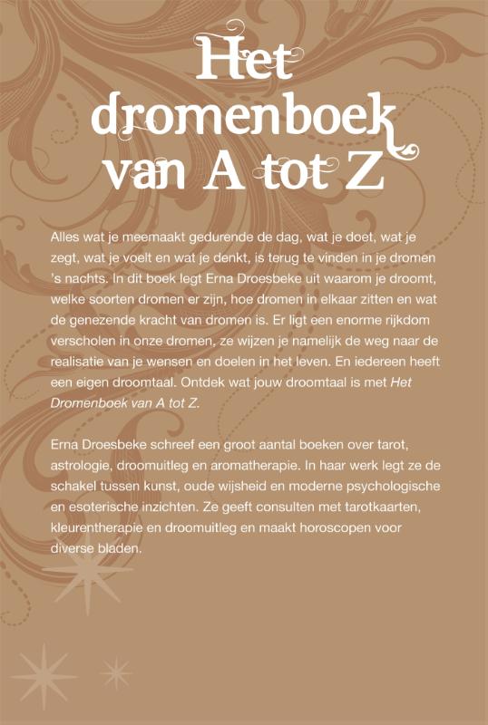 Achterkant van Het dromenboek van a tot z