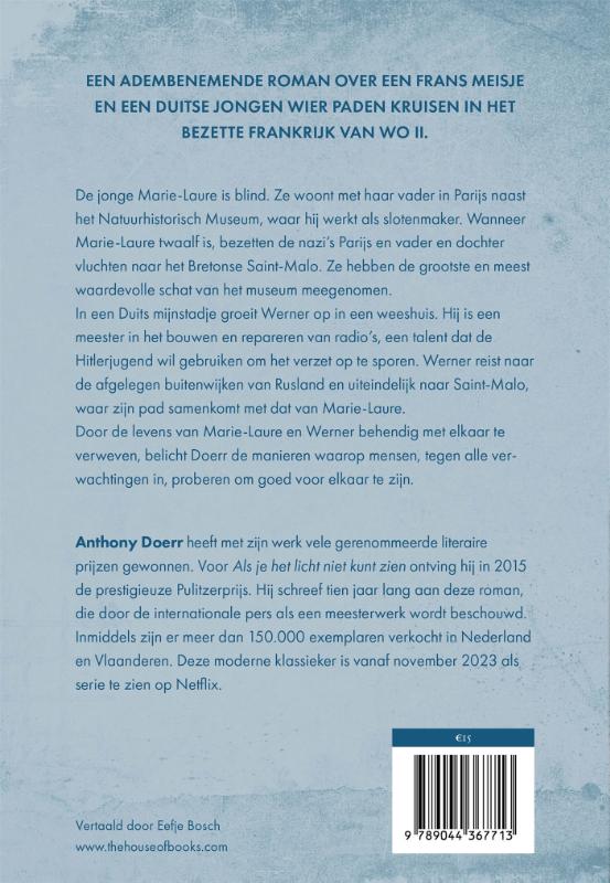 Achterkant van Als je het licht niet kunt zien