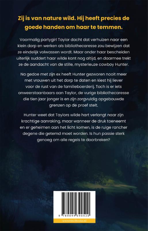 Achterkant van Veroverd door een cowboy