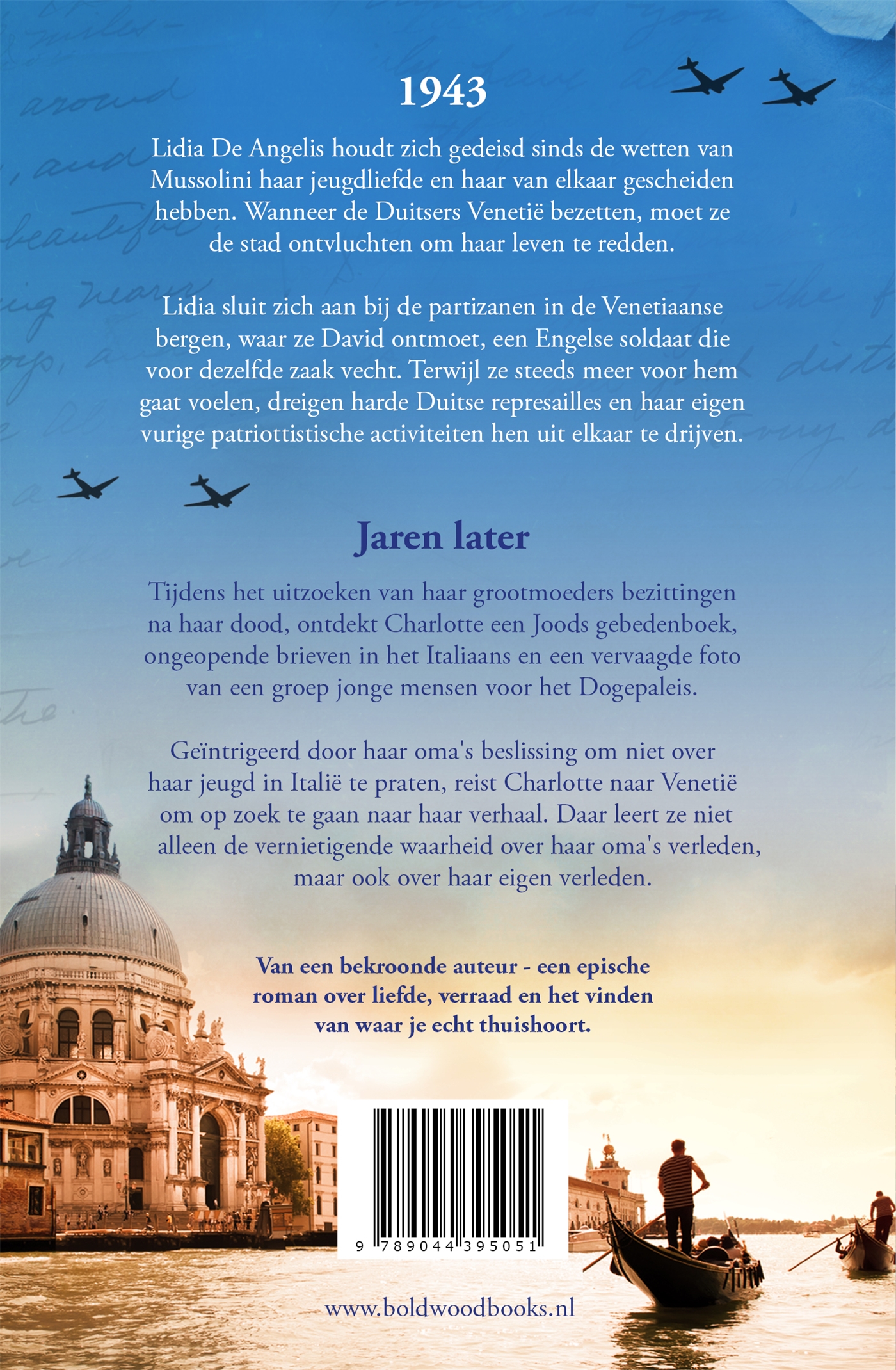 Achterkant van Het meisje uit Venetië