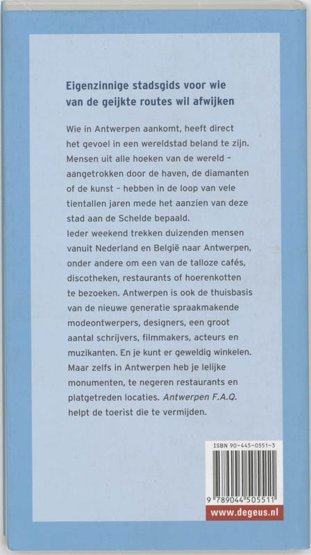 Achterkant van Antwerpen F.A.Q.
