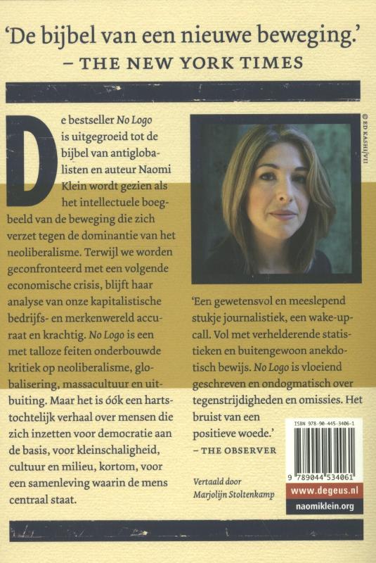 Achterkant van No logo
