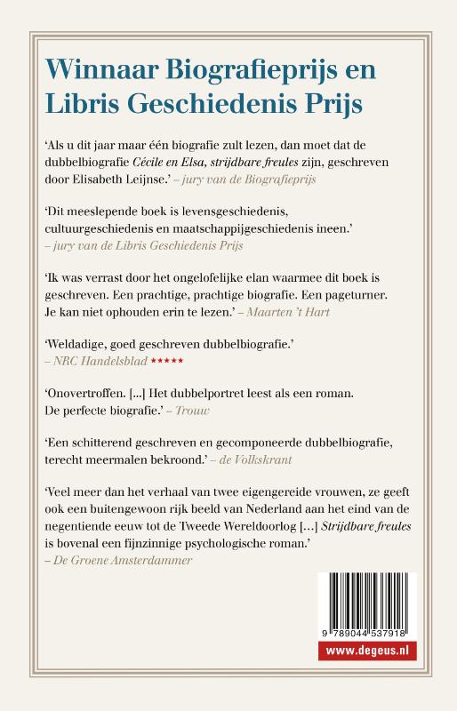 Achterkant van Cécile en Elsa, strijdbare freules