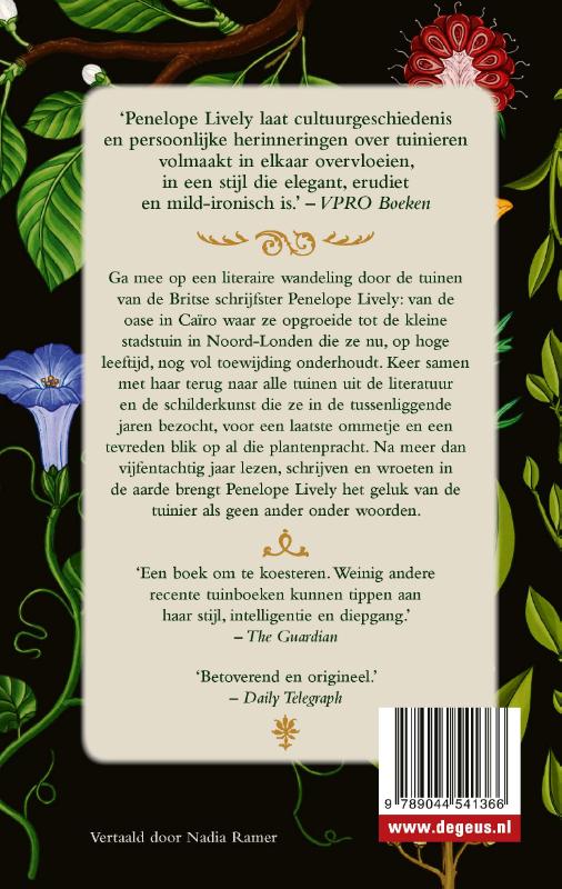 Achterkant van Leven in de tuin