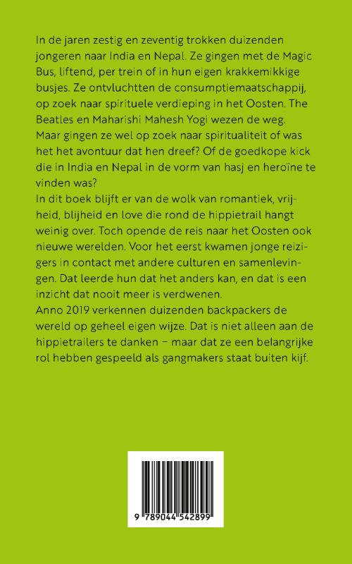 Achterkant van In het voetspoor van de hippies