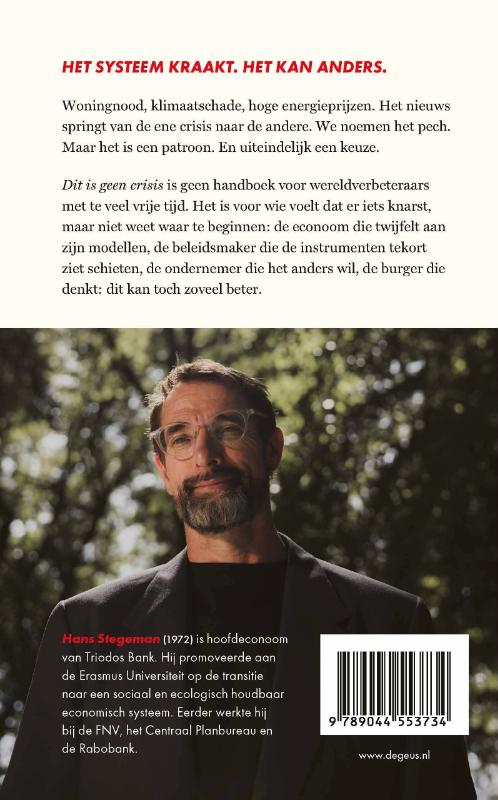 Achterkant van Dit is geen crisis