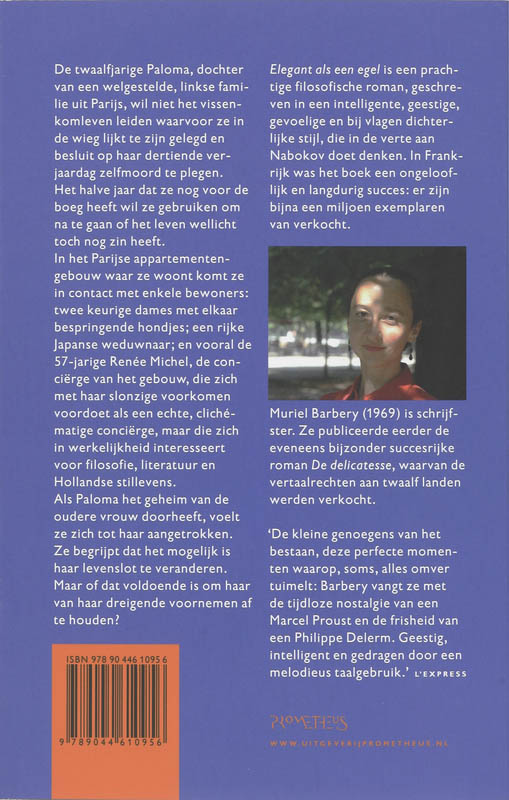 Achterkant van Elegant als een egel