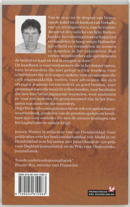 Achterkant van Help! We worden overgenomen