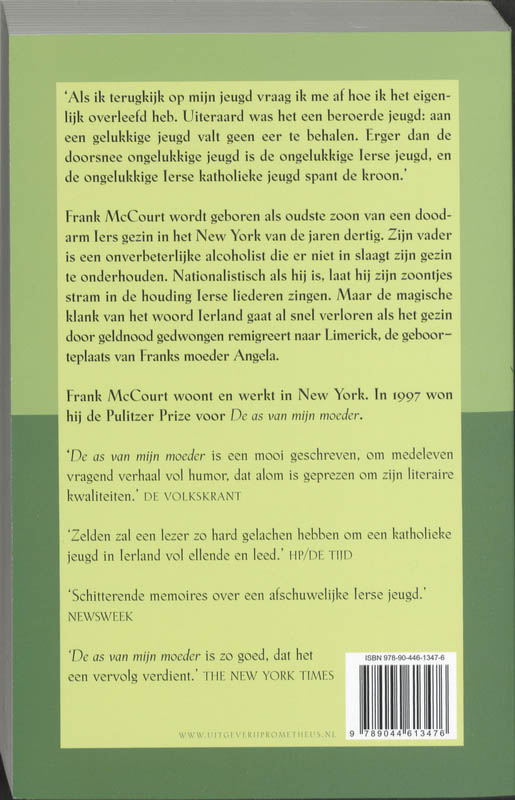 Achterkant van De as van mijn moeder