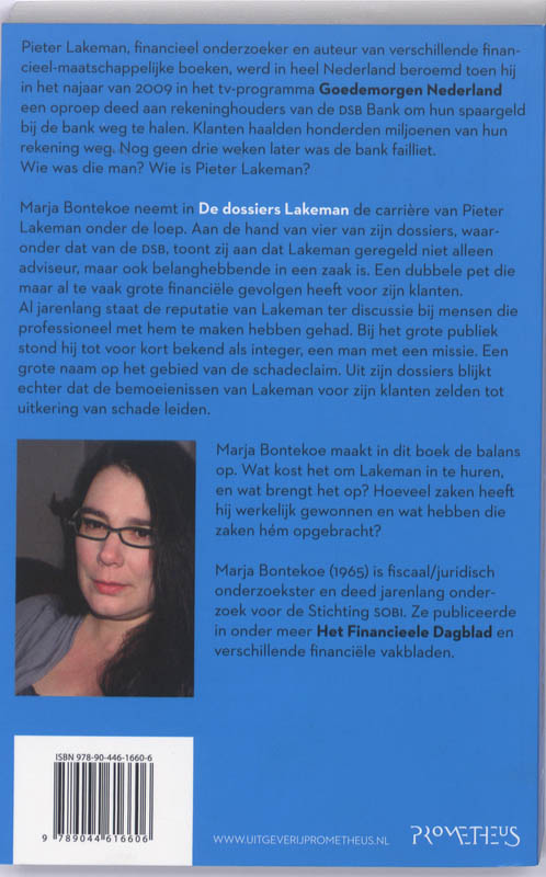 Achterkant van De dossiers Lakeman