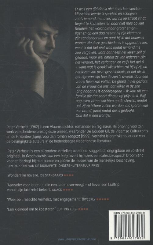 Achterkant van Geschiedenis van een berg