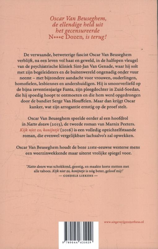 Achterkant van Kijk niet zo, konijntje