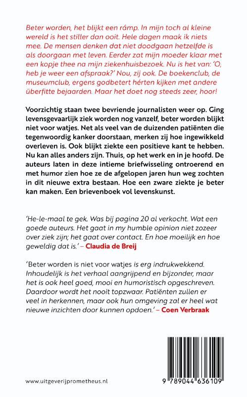 Achterkant van Beter worden is niet voor watjes