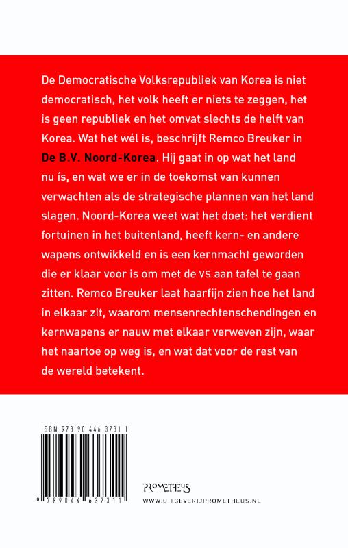 Achterkant van De B.V. Noord-Korea