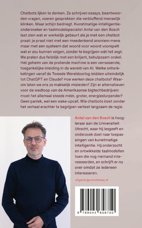 Achterkant van Het geheim van de pratende machine